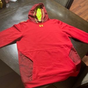 Green and red under armor hoodie